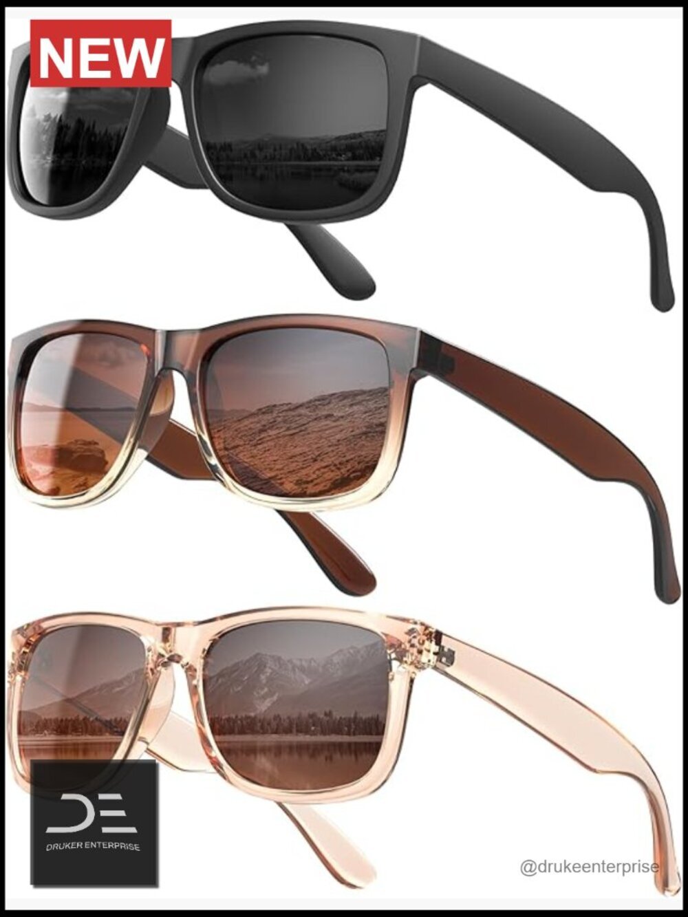 Retro Trendy Polarized Sunglasses with UV400 Protection for Driving Travel 3
